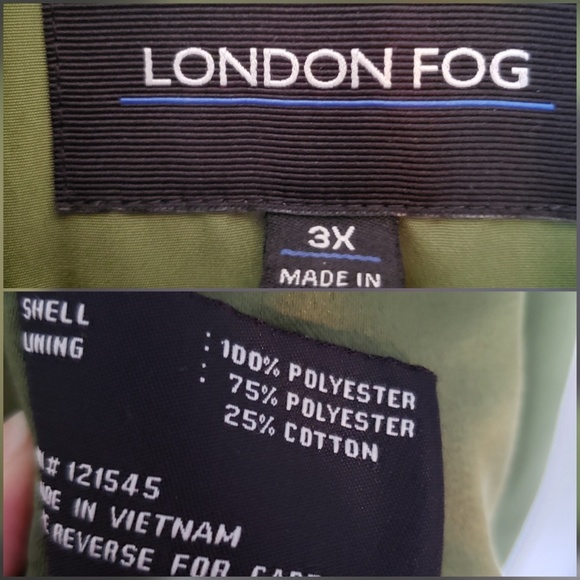 London Fog Snap Front Coat with Hood - 3X - Picture 8 of 8
